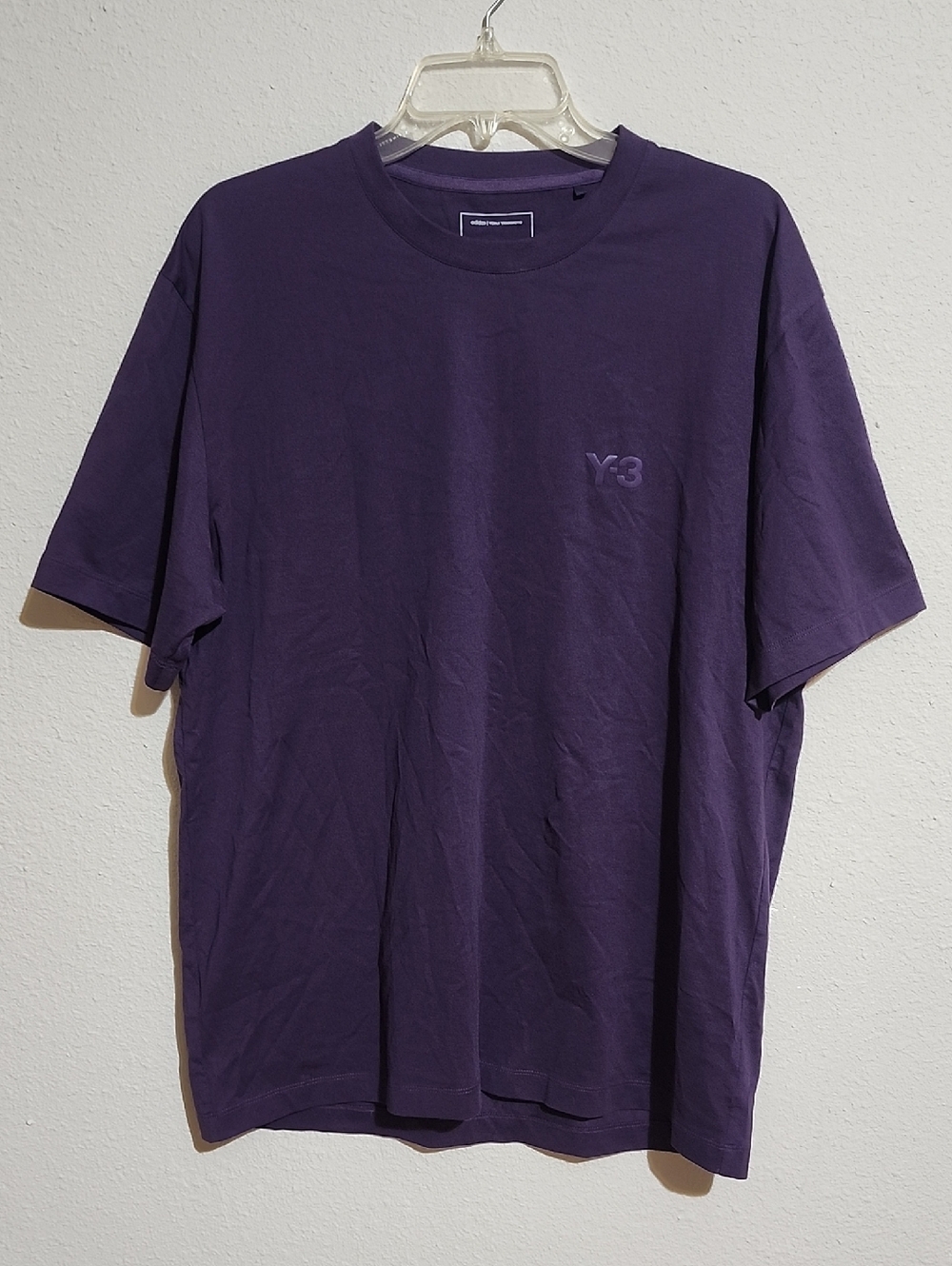 Yohji Yamamoto X Adidas Y-3 Deep Purple Short Sleeve Crew T-Shirt